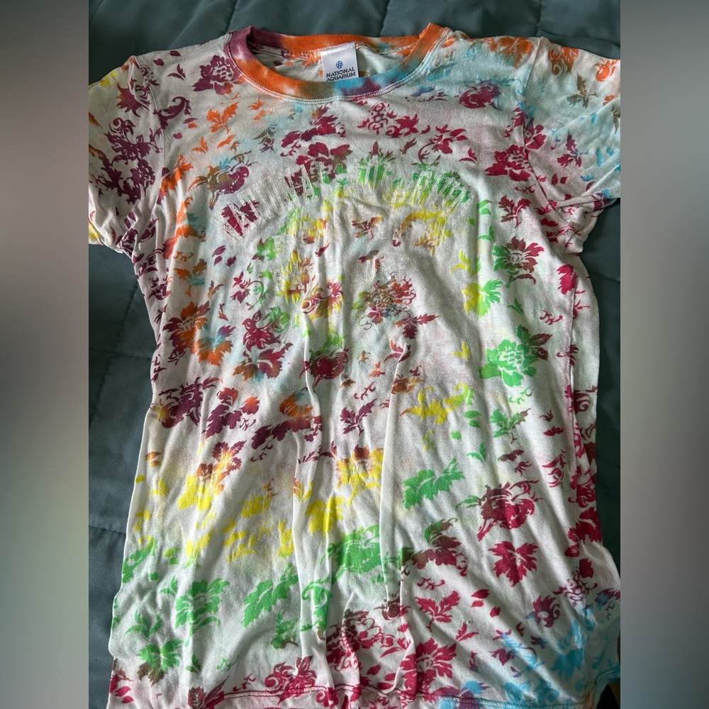 Baltimore National Aquarium Colorful Floral T-Shirt